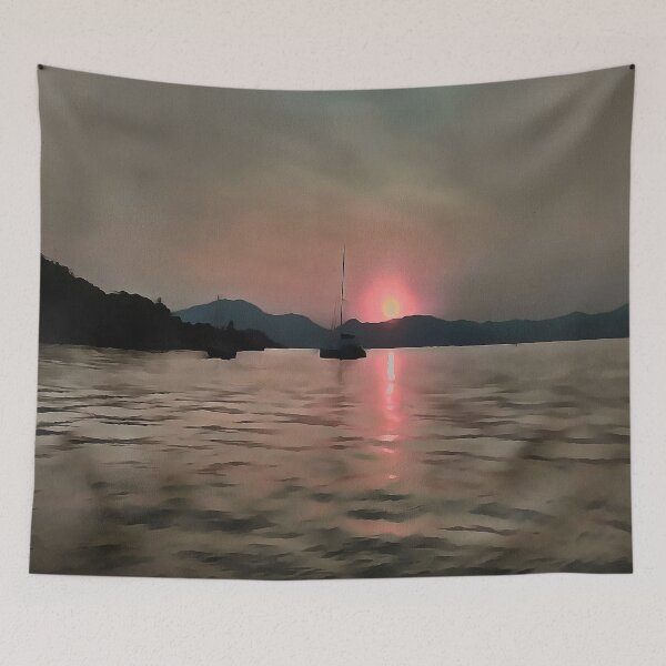 Item preview, Ocean Sunset Sailboat Sunset Bozburun Marmaris designed and sold by taiche.