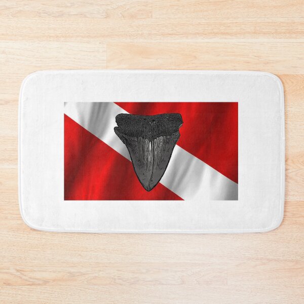 Item preview, Chesapeake Bay Megalodon Sharks Tooth and Diver Flag designed and sold by baybranded.