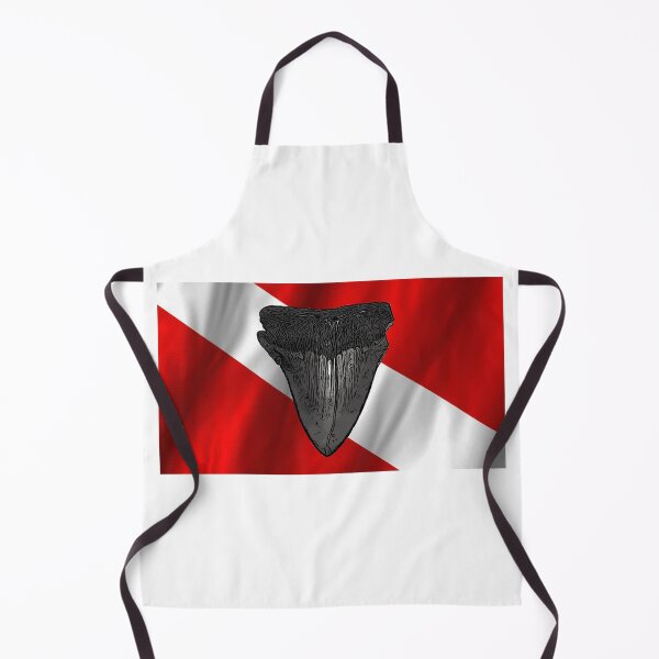 Item preview, Chesapeake Bay Megalodon Sharks Tooth and Diver Flag designed and sold by baybranded.