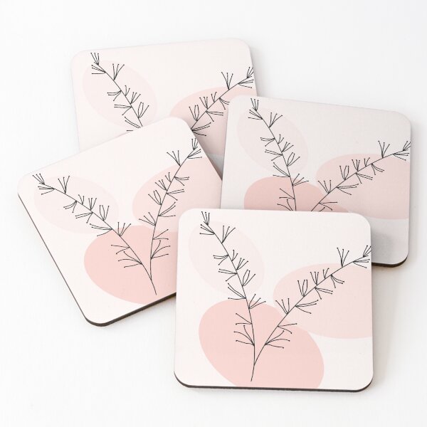 Item preview, Pink Multicolor Circles and Simple Plant Digital Art designed and sold by zuzannaaa.