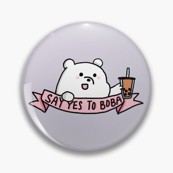 Item preview, Say Yes To Cute White Boba Bear designed and sold by itzzRebecca.
