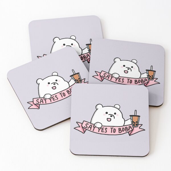 Item preview, Say Yes To Cute White Boba Bear designed and sold by itzzRebecca.