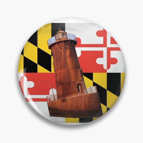 Item preview, Maryland Flag with Lighthouse designed and sold by baybranded.