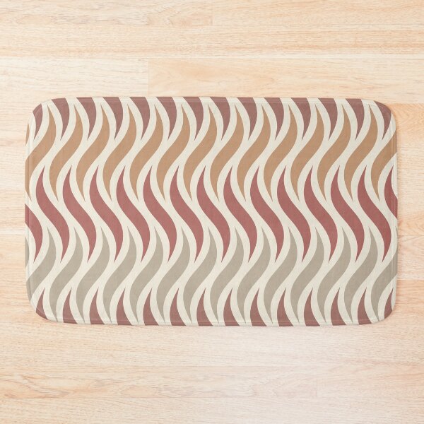 Item preview, 70s Style Waves African Pattern Terracotta designed and sold by Inogitna Designs.