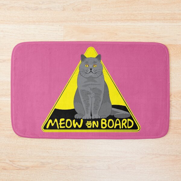 Item preview, Meow On Board - Cat Safety Sign designed and sold by MiloCuteCat.