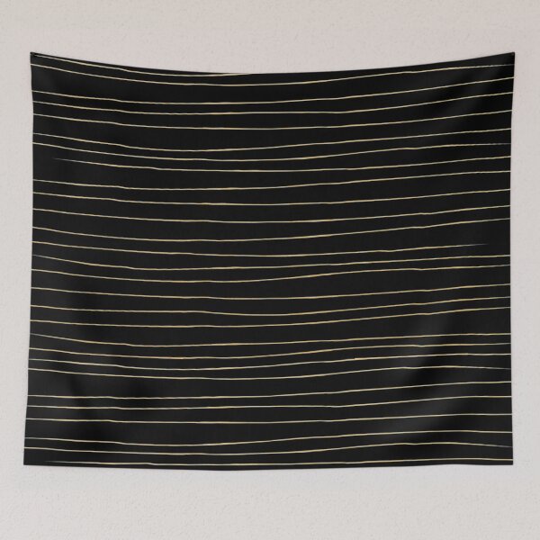 Item preview, Aesthetic golden stripes in black - Elegant and miminalist designed and sold by windcolors.