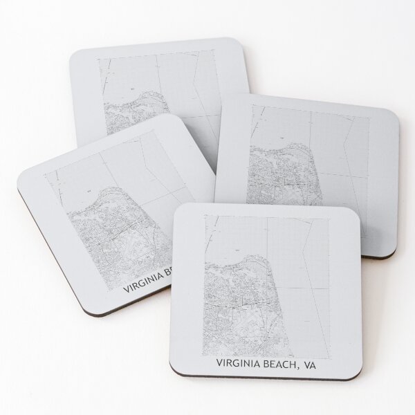 Item preview, Virginia Beach, VA Quad Topographical Map Grey designed and sold by PGHPhotoCo.