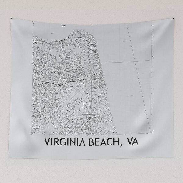 Item preview, Virginia Beach, VA Quad Topographical Map Grey designed and sold by PGHPhotoCo.