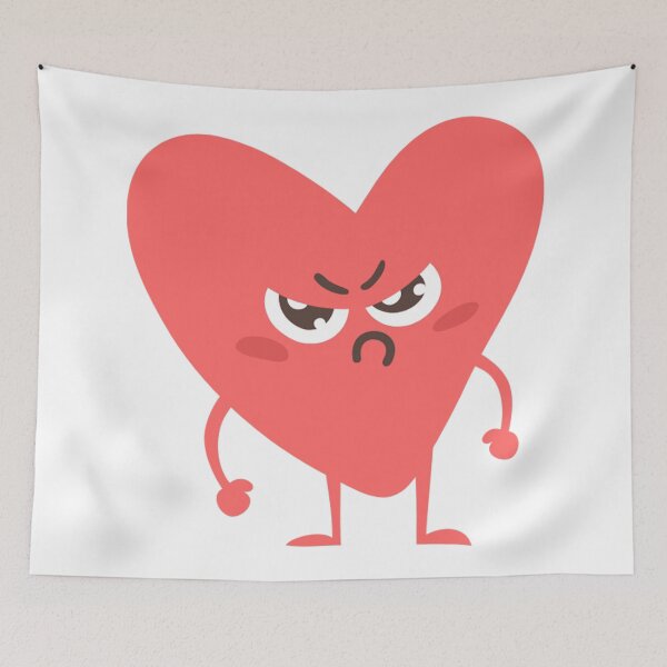 Item preview, Angry valentine heart emoji designed and sold by Cocodek.