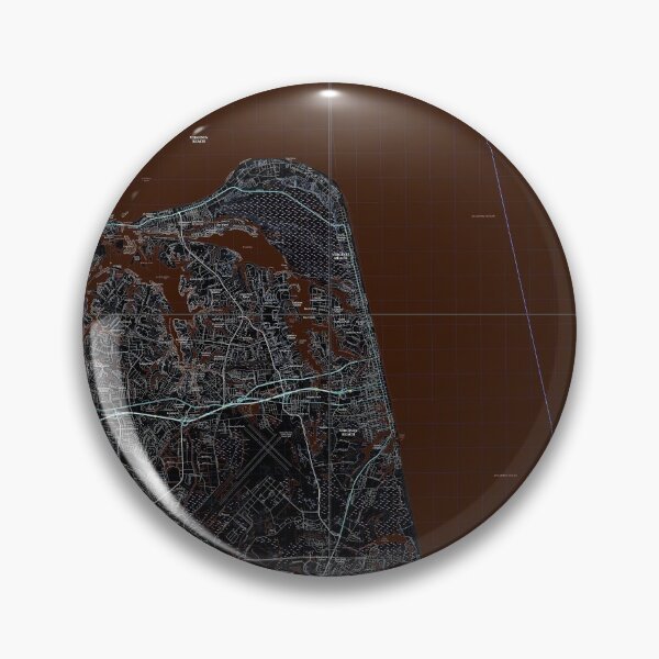 Item preview, Virginia Beach, VA Quad Topographical Map Dark designed and sold by PGHPhotoCo.
