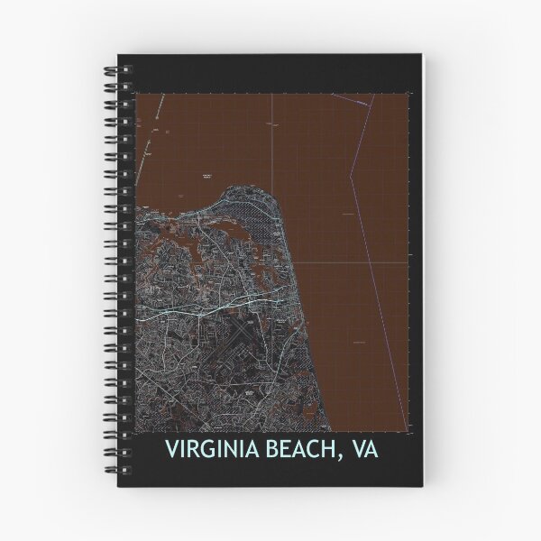 Item preview, Virginia Beach, VA Quad Topographical Map Dark designed and sold by PGHPhotoCo.