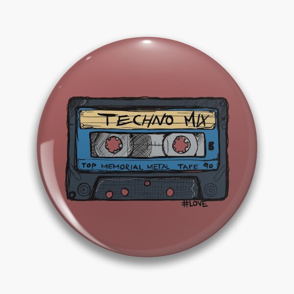 Item preview, Techno Mix - cassette with the most beautiful love songs from the past designed and sold by emm-j.