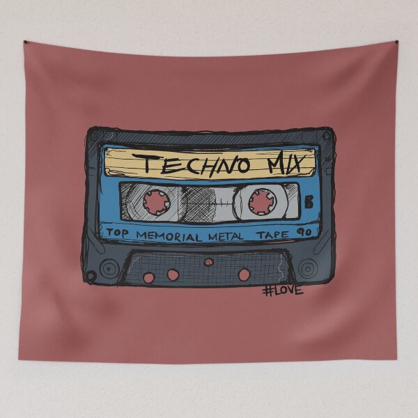 Item preview, Techno Mix - cassette with the most beautiful love songs from the past designed and sold by emm-j.