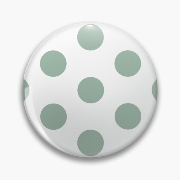 Item preview, Large MUTED GREEN and WHITE POLKA DOTS designed and sold by RachelMacht.
