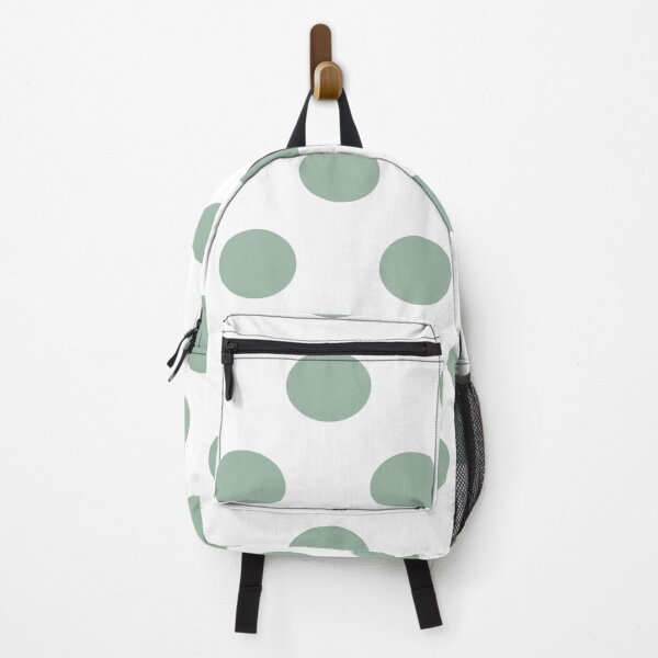 Item preview, Large MUTED GREEN and WHITE POLKA DOTS designed and sold by RachelMacht.
