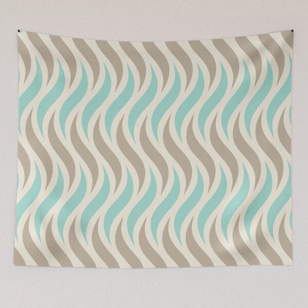 Item preview, Turquoise Wavy African Pattern  designed and sold by Inogitna Designs.
