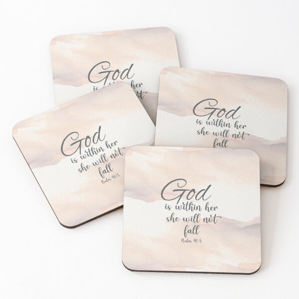 Item preview, God is within her she will not fall. Psalm 46:5, watercolor, abstract art designed and sold by Logic72.
