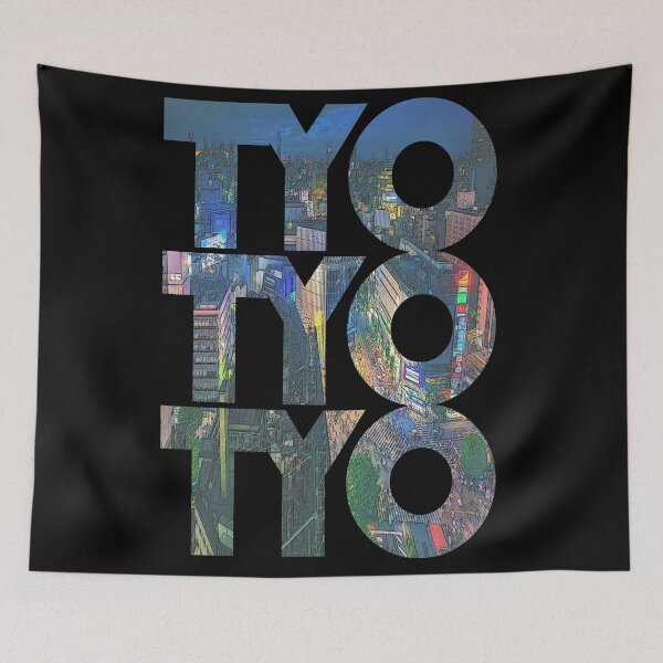 Item preview, Tokyo, Japan TYO Cityscape Repeating Pattern designed and sold by CrabbyLobster.