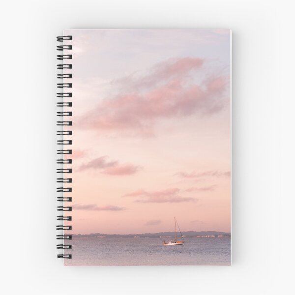 Item preview, Sailing at sunset under a pink sky, a clouded sunset pink sky designed and sold by ninasclicks.