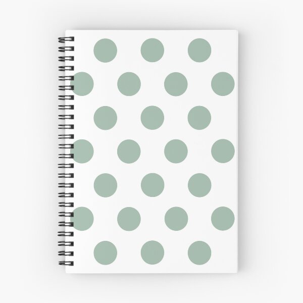 Item preview, Large MUTED GREEN and WHITE POLKA DOTS designed and sold by RachelMacht.