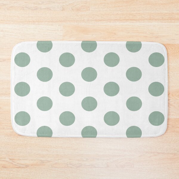 Item preview, Large MUTED GREEN and WHITE POLKA DOTS designed and sold by RachelMacht.
