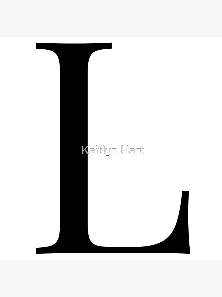 Letter L in a Classic Font | Poster