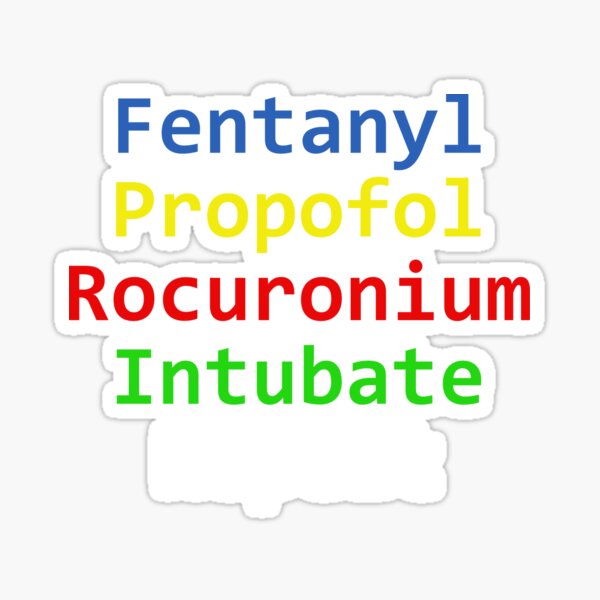 Item preview, Anesthesia made simple, fentanyl, propofol, rocuronium, intubate designed and sold by Tunezdesign.