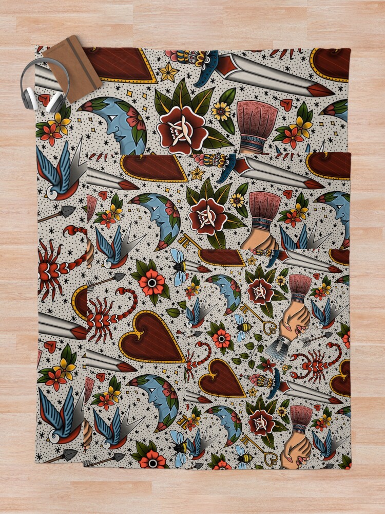 Alternate view of American Traditional Flash Pattern Throw Blanket