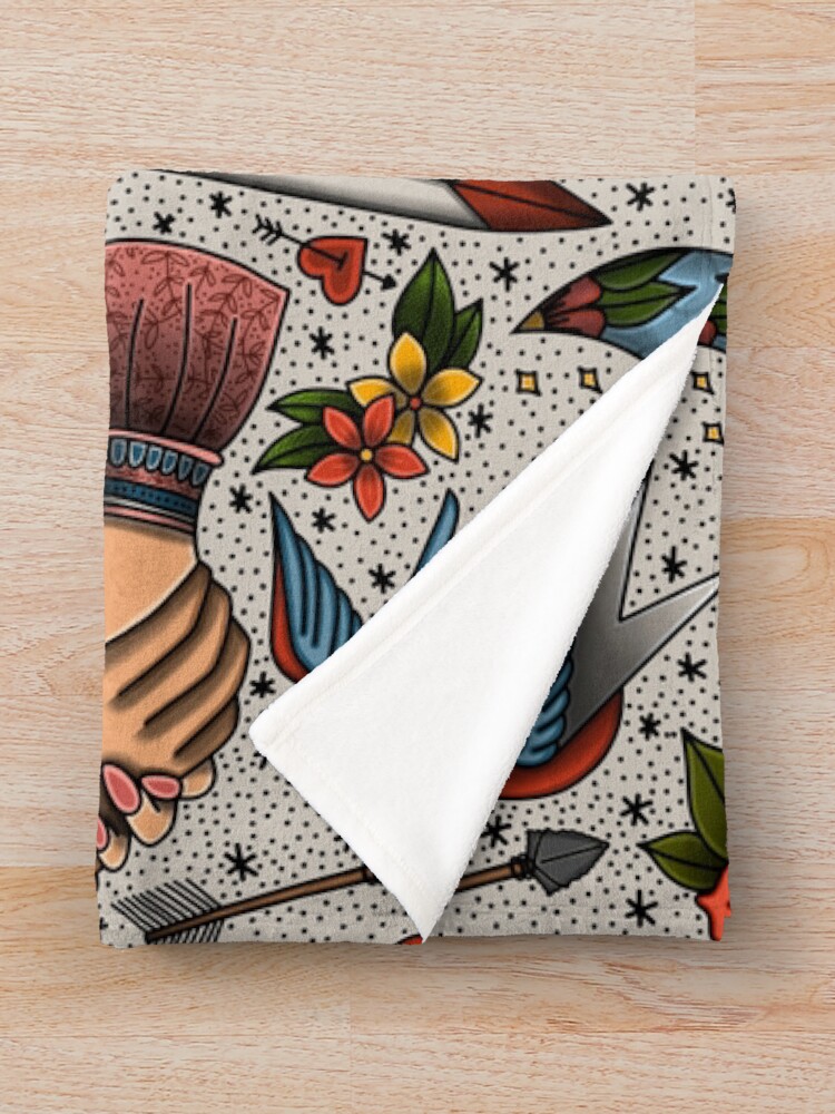 Alternate view of American Traditional Flash Pattern Throw Blanket