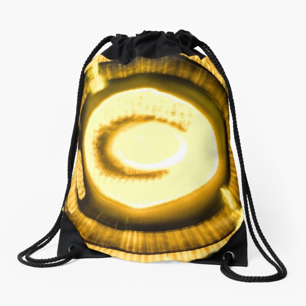 Iris Golden Drawstring Bag