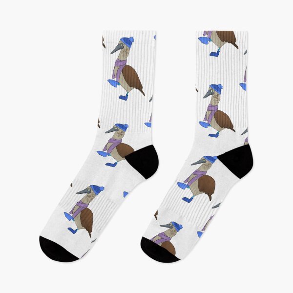 Item preview, Blue footed Booby in socks  designed and sold by ArtyZookeeper.