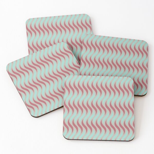 Item preview, Terracotta and Turquoise Wavy Afrocentric Pattern  designed and sold by Inogitna Designs.