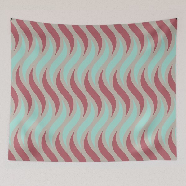 Item preview, Terracotta and Turquoise Wavy Afrocentric Pattern  designed and sold by Inogitna Designs.