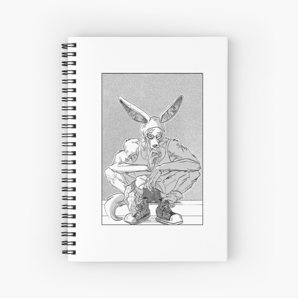 "BEASTARS Legosi in Rabbit Ears" Spiral Notebook by MangaMansion