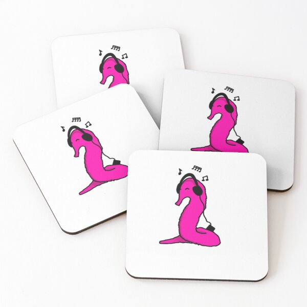 Item preview, Listening to Music- Worm on a String, pink designed and sold by KittenCabDoodle.