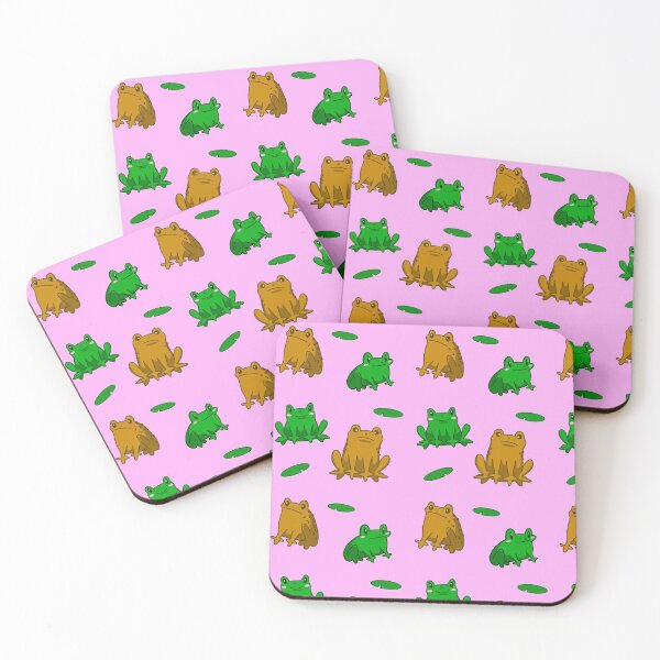 Item preview, Frog Friends in pink designed and sold by emmysdoodles.