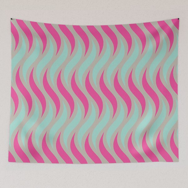 Item preview, Fluo Pink Wavy Lines African Pattern  designed and sold by Inogitna Designs.