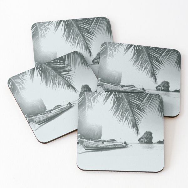 Item preview, Black and white - Beach and its boat designed and sold by PineaPixel.