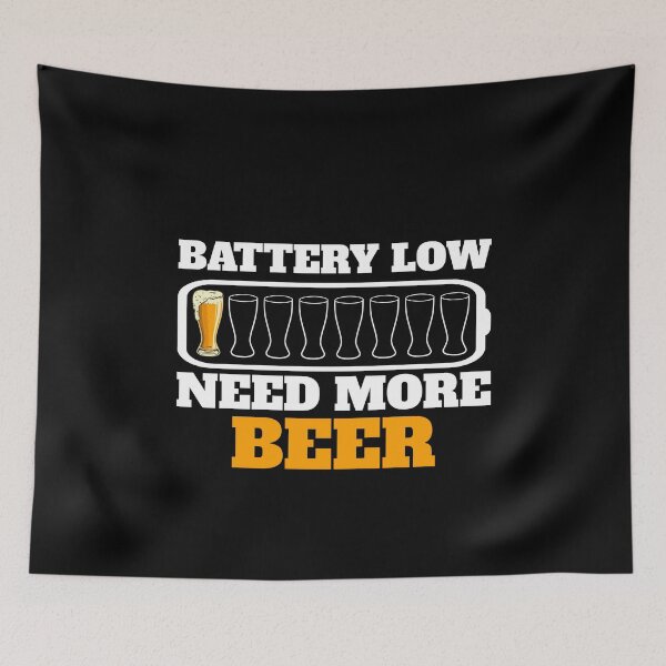 Item preview, Battery Low Need More Beer Glasses Beer Drinker designed and sold by Salvadax.