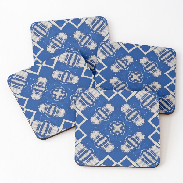 Item preview, Bright Blue Paint Press Surface Pattern 1 Artist Jenny Meehan  designed and sold by Jenny Meehan Art Prints and Patterns  .
