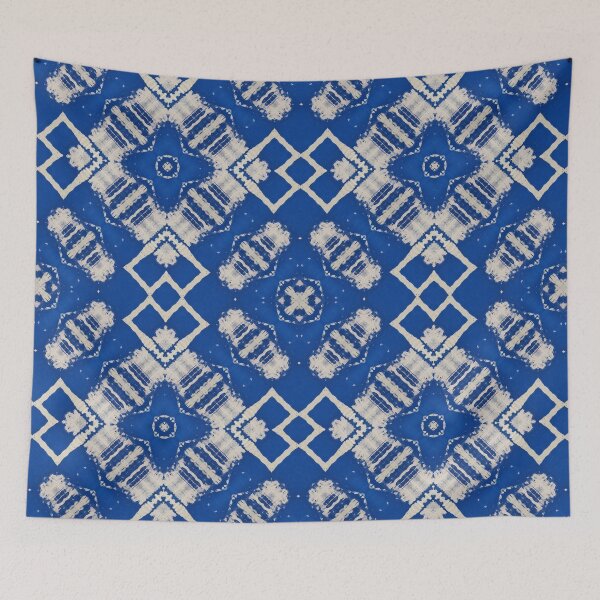 Item preview, Bright Blue Paint Press Surface Pattern 1 Artist Jenny Meehan  designed and sold by Jenny Meehan Art Prints and Patterns  .