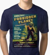 Vintage Sci-fi Movie Forbidden Planet, Robot Tri-blend T-Shirt