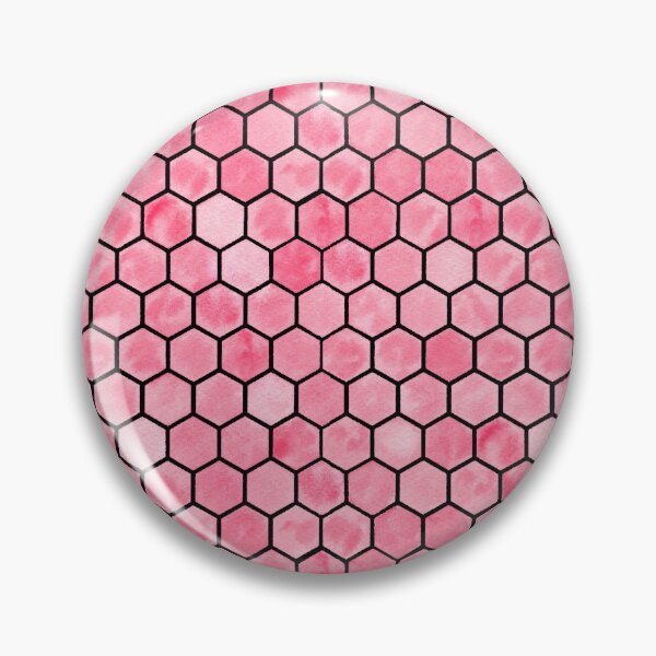 Item preview, Coral Hexagon/Honeycomb Pattern - Black designed and sold by VvdVenDesign.
