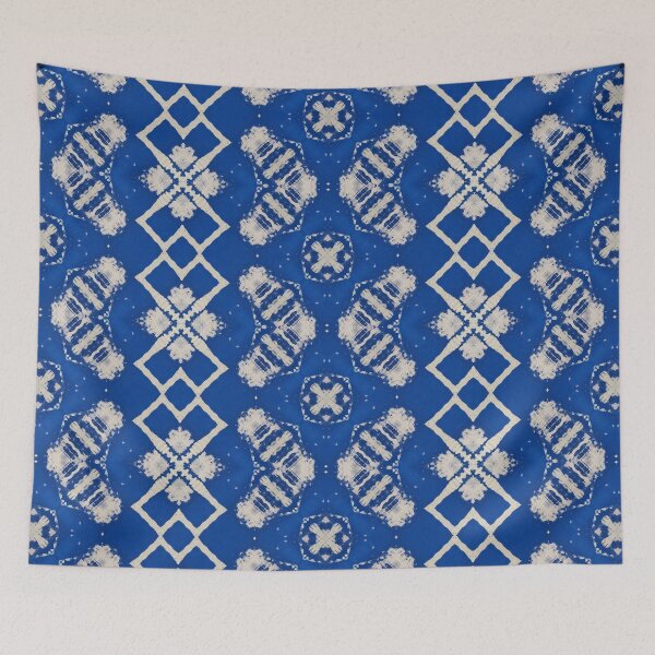 Item preview,  Bright Blue Paint Press Surface Pattern 2 Artist Jenny Meehan  designed and sold by Jenny Meehan Art Prints and Patterns  .