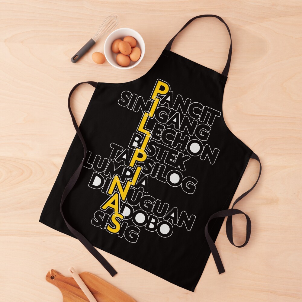 Pilipinas-Philippines All Time Favorite Food Stacked Apron