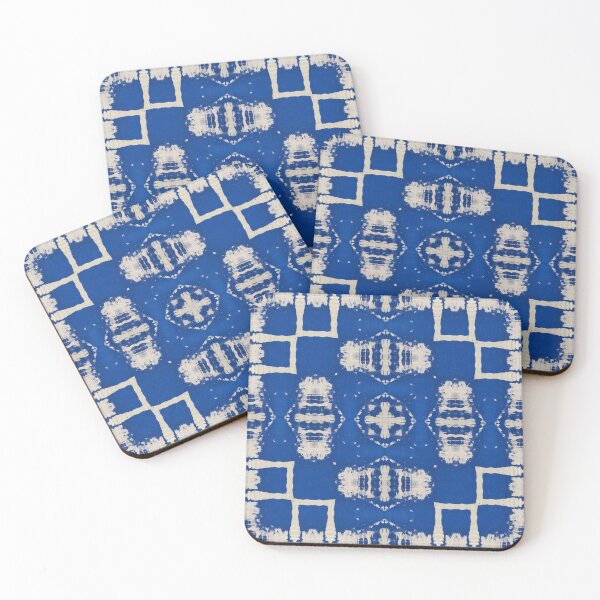 Item preview, Bright Blue Paint Press Surface Pattern 4 Artist Jenny Meehan  designed and sold by Jenny Meehan Art Prints and Patterns  .