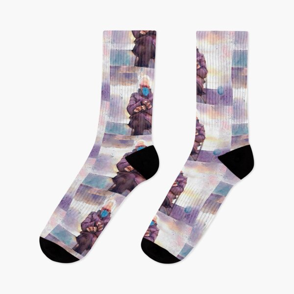 Aperçu de l'œuvre Bernie Sanders Mittens Inauguration Moody Mittens créée et vendue par Loopytunes.