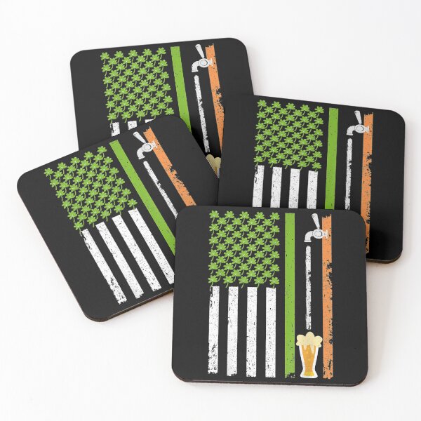 Artikelvorschau, Craft Beer St Patricks Day Amerikanische Flagge Green Shamrock entworfen und verkauft von sellexxf69.