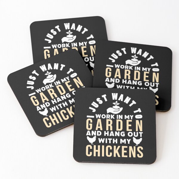 Item preview, I Just Want to Work in My Garden and Hang Out With My Chickens designed and sold by AnyKitty.