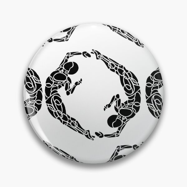 Item preview, Round and Round Black Circles Repeat Pattern designed and sold by danceink.